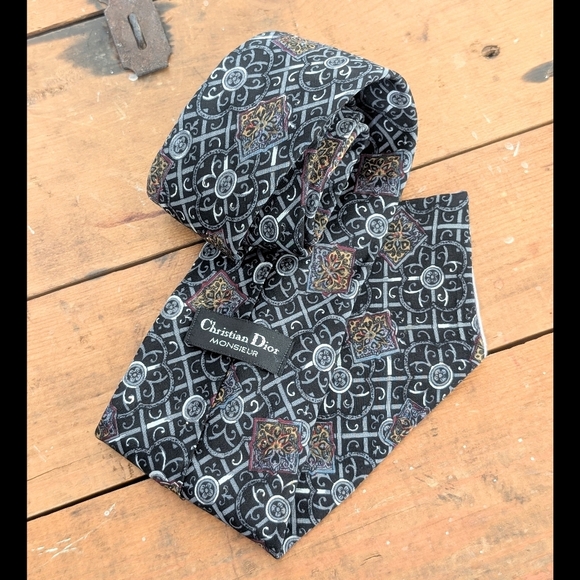 Christian Dior Monsieur's 100% Silk Tie Made In Canada - Picture 1 of 6
